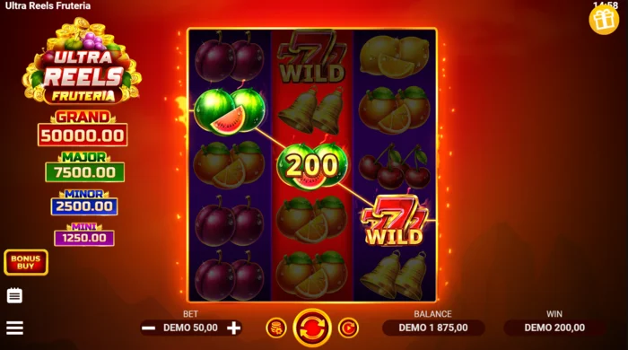 Ultra Reels Fruteria – isplatna linija sa zlatnom sedmicom